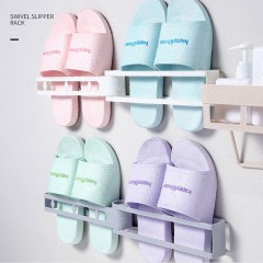 Porte-babouches pivotant sans marques pour salle de bain