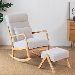 Chaise à bascule Nordic en bois massif