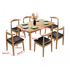 Table à manger et chaise en bois massif