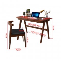 Table et chaise en bois massif