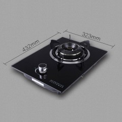 Cuisinière à gaz intégrée avec surface en verre trempé