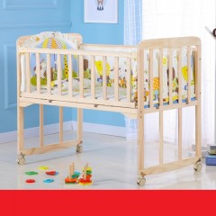 Lit de bébé en bois massif transformable en  table de bureau