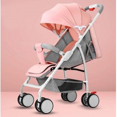 Poussette pliante peut être assise, couchée et portable