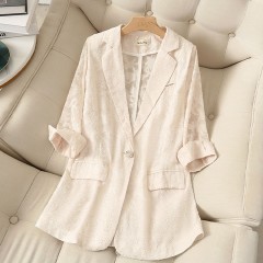 Costume à manches semi longues  Veste femme grande taille