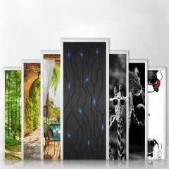 Papier peint de porte créatif autocollant amovible