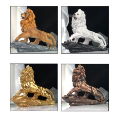 Artisanat en résine de lion rugissant