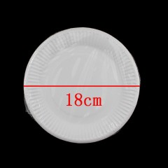 Assiettes en papier jetable  blanc de 7 pouces