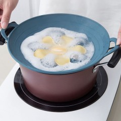 Casserole avec couvercle  en silicone résistant à haute température et anti-éclaboussures