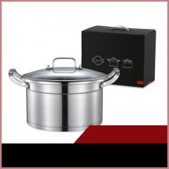 Casserole  à soupe en acier inoxydable avec couvercle