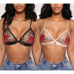 Lingerie sexy dame dentelle fil soie fleurs