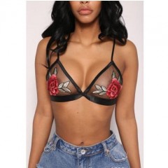 Lingerie sexy dame dentelle fil soie fleurs