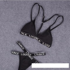 Lingerie sexy femmes imprimé croisé bande élastique