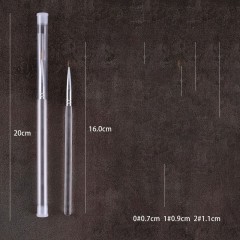 Stylo de manucure à tige transparente