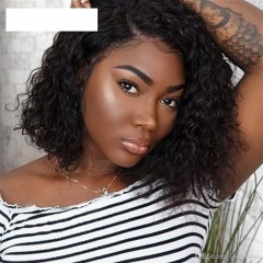 Perruque aux cheveux bouclés avec dentelle pour femme
