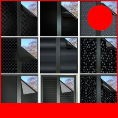 Autocollant pour verre Isolation statique PVC noir dépoli