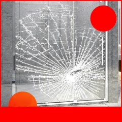 Autocollant de verre transparent incolore antidéflagrant PVC
