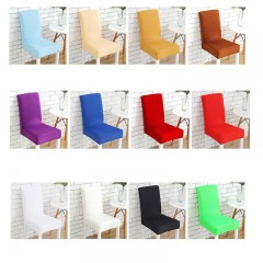 Housse de chaise semi-enveloppée en fibre de polyester de couleur unie