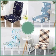 Housse de chaise en fibre de polyester imprimée semi-enveloppée