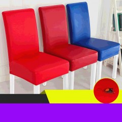 Housse de protection de chaise en cuir PU imperméable couleur unie