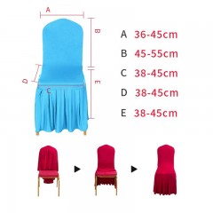 Housse de chaise plissée brodée rose