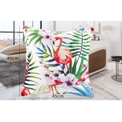 Housse de coussin  en lin imprimé Autoportrait numérique