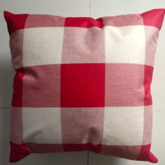 Housse de coussin imprimé double face pour taie d'oreiller à carreaux