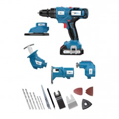 Newone Ensemble de combinaison d'outils électriques 1 perçeuse  électrique multifonctionnelle , 1 chargeur, 5 en 1