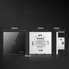 Interrupteur avec télécommande sans fil Touch 86