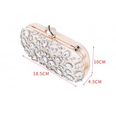 Sac de soirée pour femmes incrusté de diamants grande capacité épaule unique