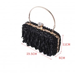 Sac de soirée pour femmes avec paillettes et doublure en diamant