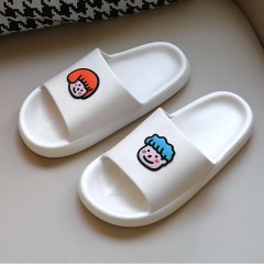 Babouches pour hommes bande dessinée ours/poupée semelle épaissie PVC