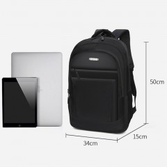 Sac à dos pour homme avec fermeture éclair imperméable, film résistant aux