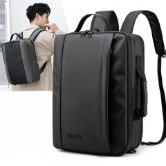 Sac à dos pour hommes en nylon imperméable + tissu PU grande capacité