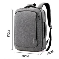 Sac à bandoulière pour homme avec interface USB externe grande capacité multi-compartiments anti-éclaboussures d'eau
