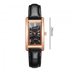 Montres pour femmes bracelet en cuir de vache avec chiffres romains