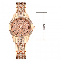 Montre pour femmes avec diamants Mouvement anglais en alliage de zinc