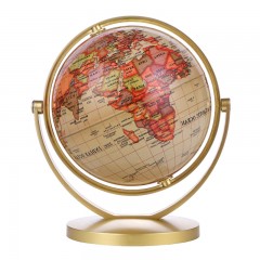 Porte-Globe terrestre  vintage doré 14,16cm