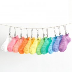 Chaussettes pour enfants bande verticale cassette couleur unie