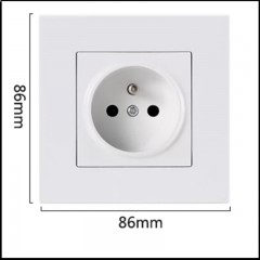 Prise maison française couleur aluminium brossé