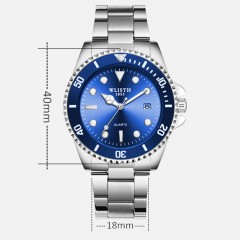 Montre en acier étanche avec quartz pour hommes