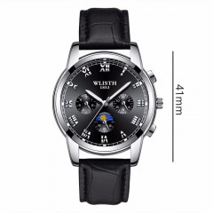 Montre à quartz lumineuse avec bracelet en acier imperméable
