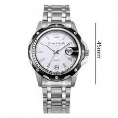 Bracelet en acier montre à quartz étanche grand cadran