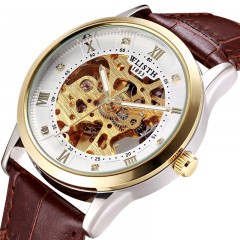 Montre imperméable à l'eau avec bracelet de montre mécanique