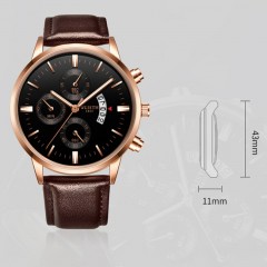 Montres pour les hommes petite montre à quartz imperméable à trois aiguilles