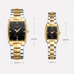 Montre à quartz lumineux carré en acier