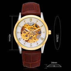 Montre mécanique entièrement automatique creux lumineuse imperméable