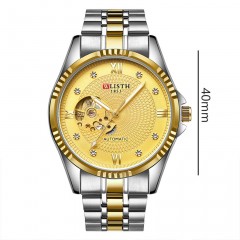 Montres mécaniques bracelet en acier tendance pour les hommes