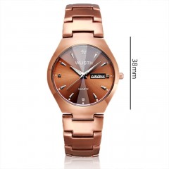 Montre en quartz montre acier tungstène couleur acier étanche bande d'acier
