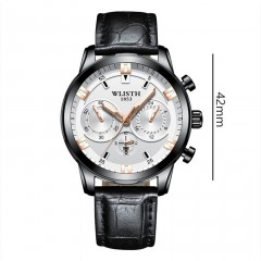 Montre à quartz à trois aiguilles avec bracelet en acier imperméable