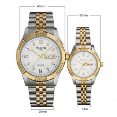 WLISTH Montre pour les hommes en acier fin avec calendrier semaine imperméable